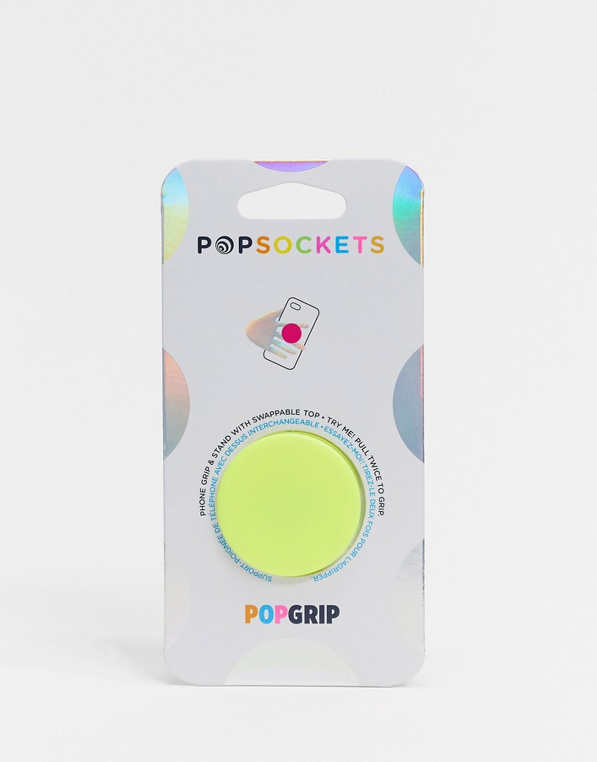 Popsocket neon yellow phone stand-No Colour