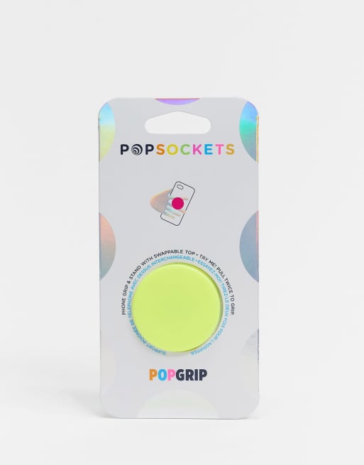 Popsocket neon yellow phone stand