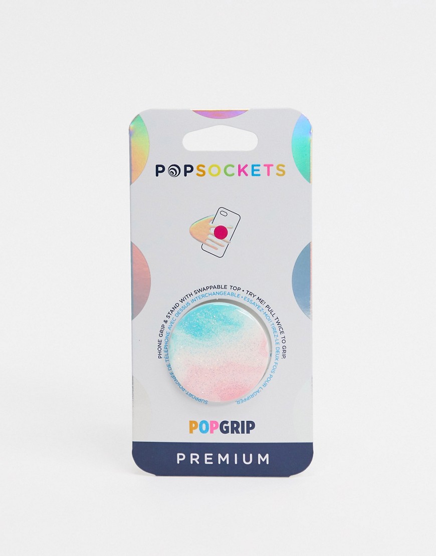 Popsocket premium phone stand in pastel glitter-No Colour