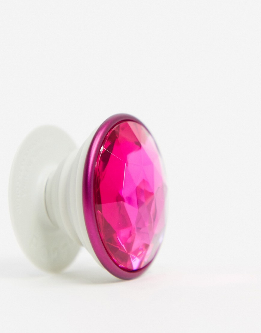 Popsocket - Supporto premium per telefono in cristallo rosa-Nero