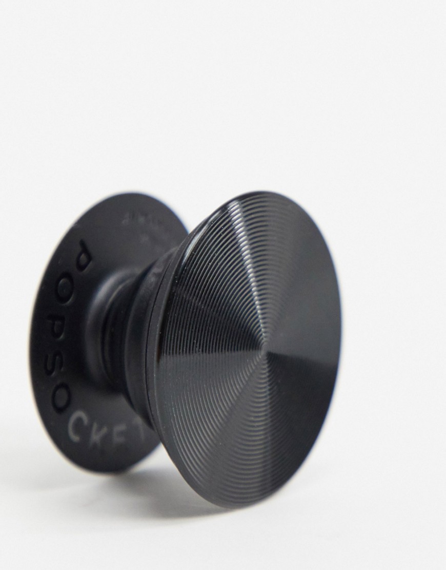Popsockets - Premium aluminium gedraaide telefoonhouder in zwart