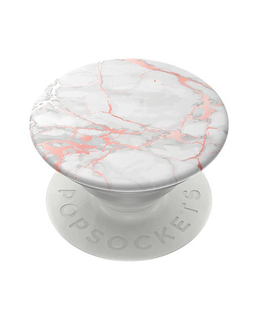Popsockets Rose Gold Marble Popgrip Phone Grip And Stand