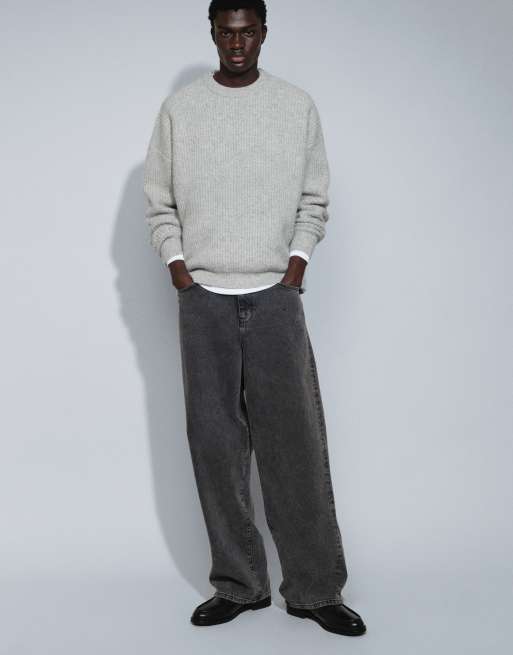 Posede bukser i vasket sort fra ASOS DESIGN, 2 af 9