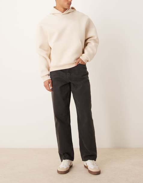 Posede bukser i vasket sort fra ASOS DESIGN - view 1