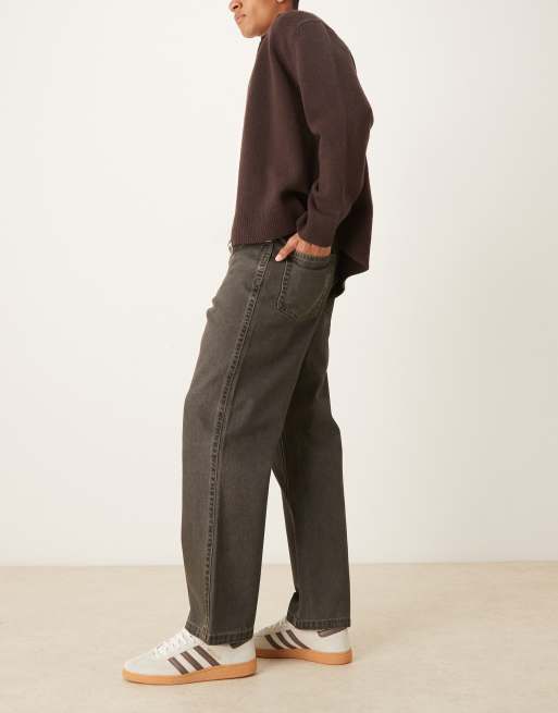 Posede bukser i vasket sort fra ASOS DESIGN, 2 af 5