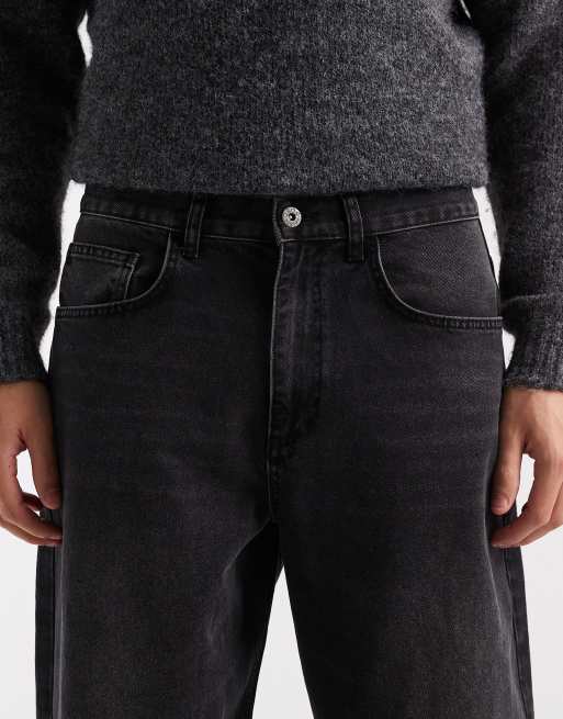 Posede bukser i vasket sort fra ASOS DESIGN, 5 af 5