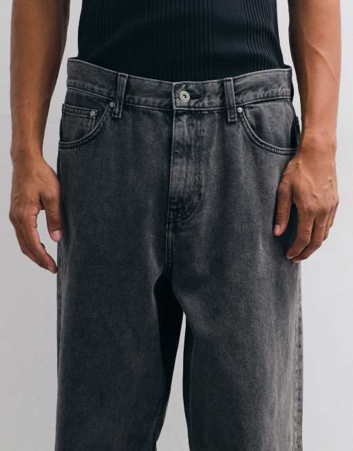 Posede bukser i vasket sort fra ASOS DESIGN, 5 af 5