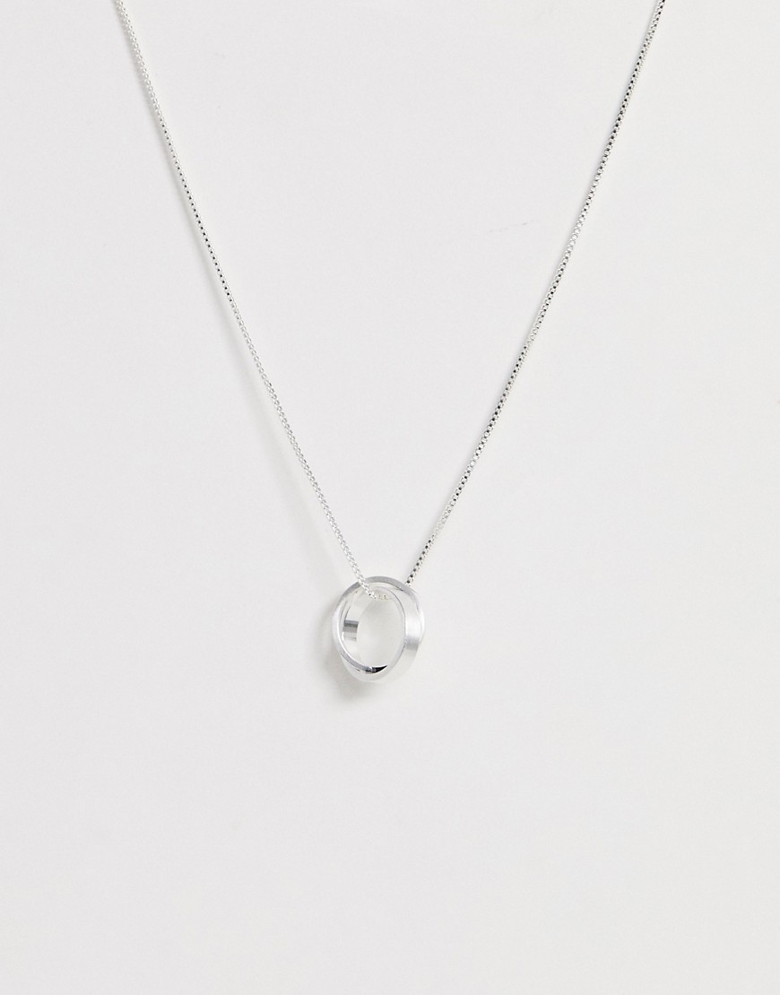 фото Посеребренное ожерелье с круглой подвеской pilgrim-серебряный