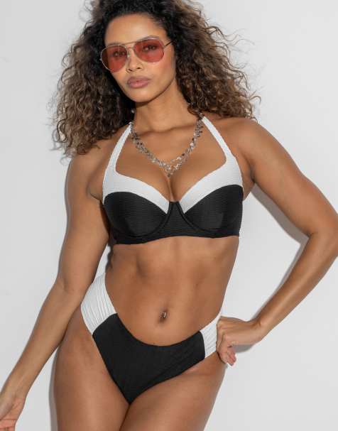 Pour Moi Acapulco Textured Tab Side Brief in Black - view 1