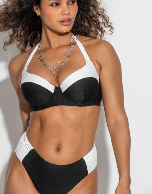 Pour Moi Acapulco Textured Tab Side Brief in Black, 2 of 5