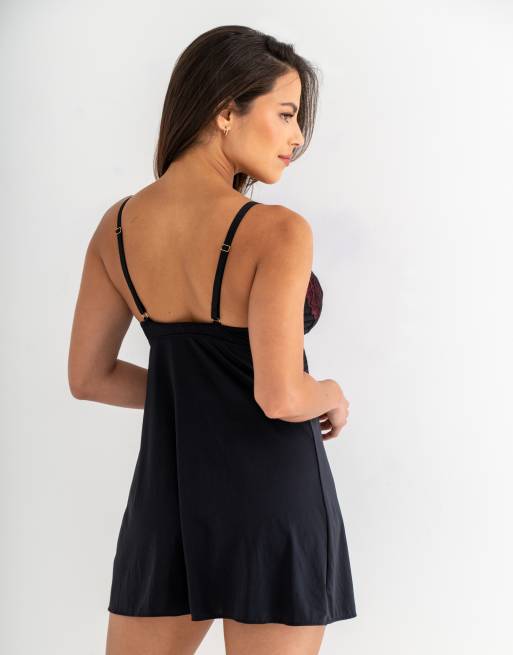 Pour Moi After Hours Chemise in Black & Red, 7 of 7