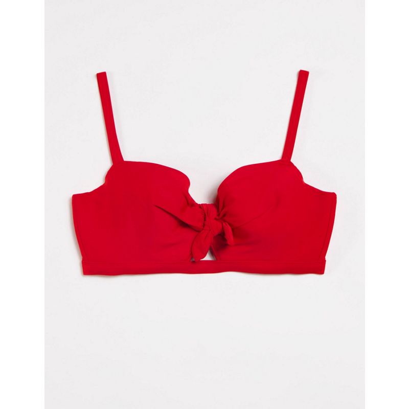 Y9hKx Costumi Coppe Grandi DD+ Pour Moi Coppe Grandi - Horizon - Bikini con ferretto e fiocco, colore rosso