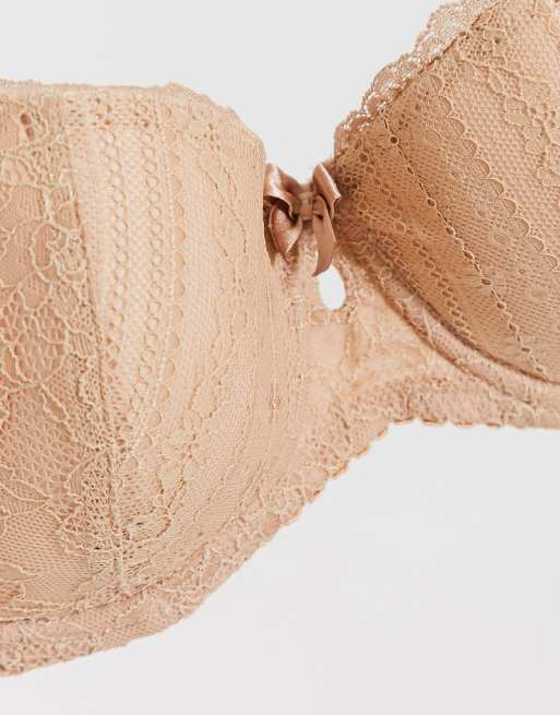 Pour Moi Coppe grandi - Remix - Reggiseno a balconcino imbottito in pizzo beige, 3 di 4