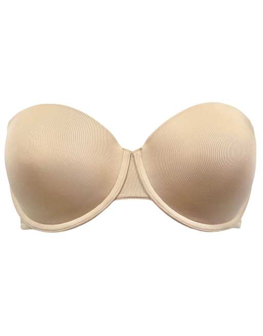 Pour Moi Definitions Push Up Strapless Bra in Sand, 3 of 4