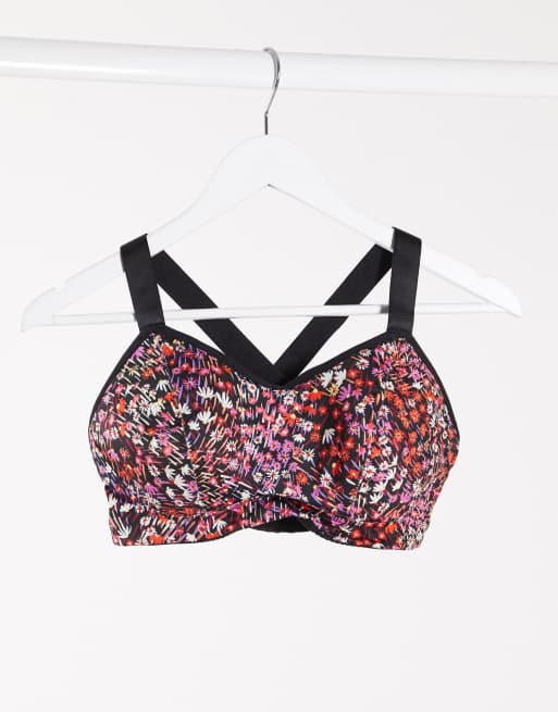 Pour Moi - Energy - Reggiseno sportivo con ferretto leggermente imbottito a fiorellini