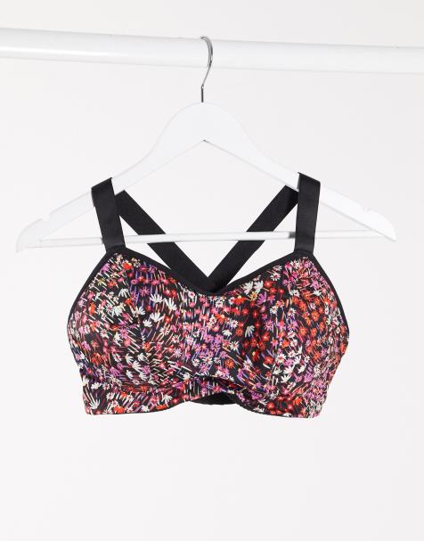 Pour Moi Energy Underwired Lightly Padded Convertible Sports Bra in Ditsy Floral - view 1