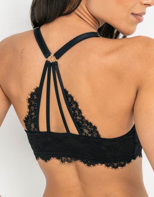 Pour Moi Etoile Lace Lightly Padded Front Fastening Bra in Black, 7 of 7