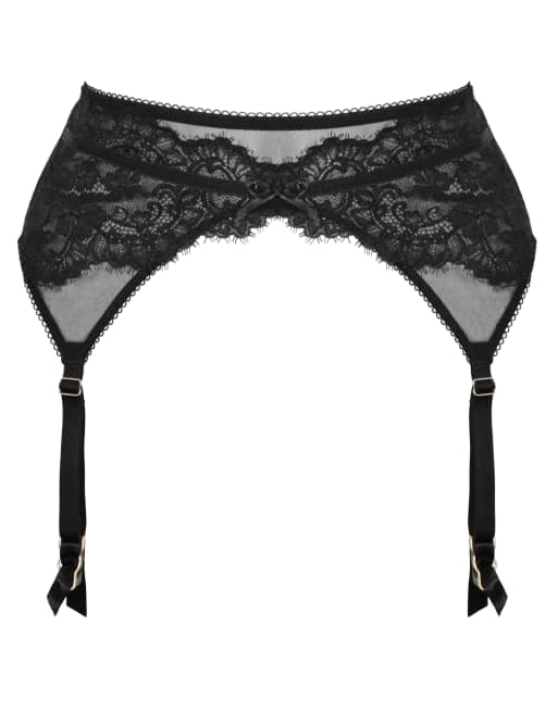 Pour Moi Etoile Lace Suspender in Black, 6 of 7