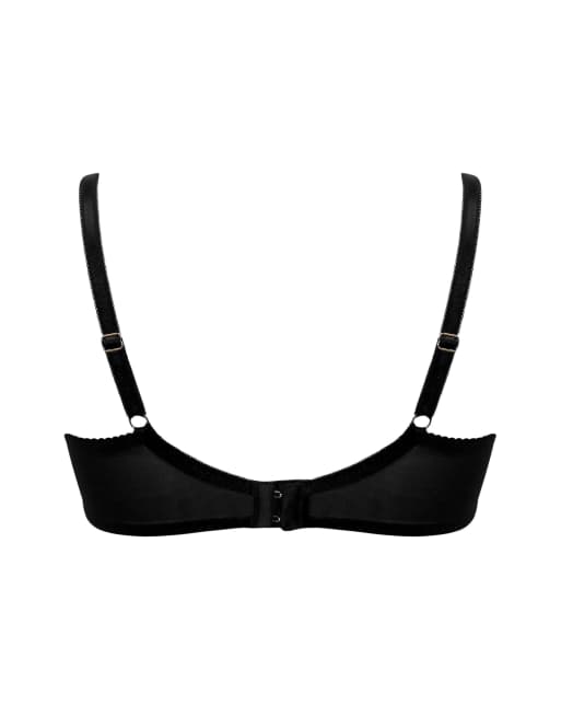 Pour Moi Fleur Non Padded Underwired Balconette Bra in Black, 6 of 6