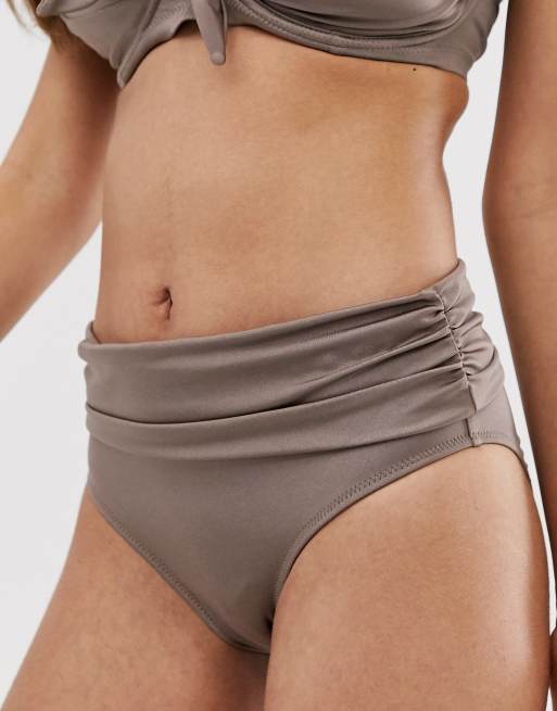 Pour Moi fold over bikini bottom in pewter