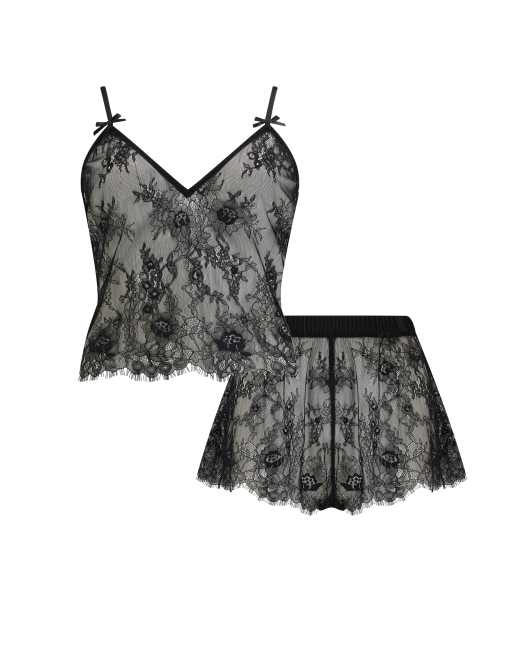 Pour Moi For Your Eyes Only Lace Cami And Short Set in Black, 5 of 5