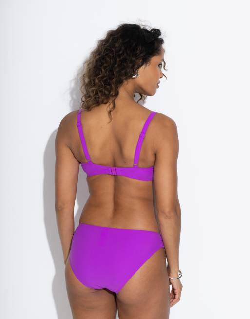 Pour Moi Free Spirit Frill Waist Bikini Bottoms in Ultra Violet, 4 of 6