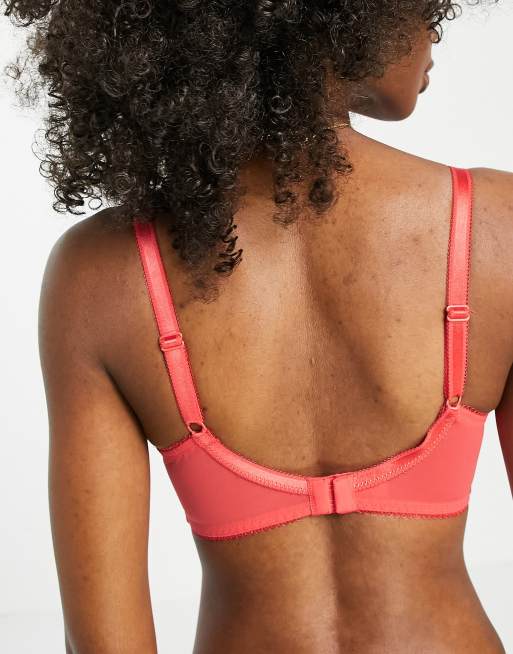 Pour Moi Fuller Bust Amour padded lace balconette bra in orange and violet, 2 of 4