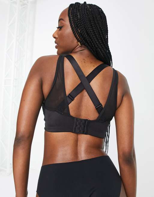 Black Double Strap Sport Bra