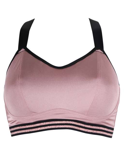 Pour Moi Fuller Bust Energy lightly padded convertible sports bra in mink