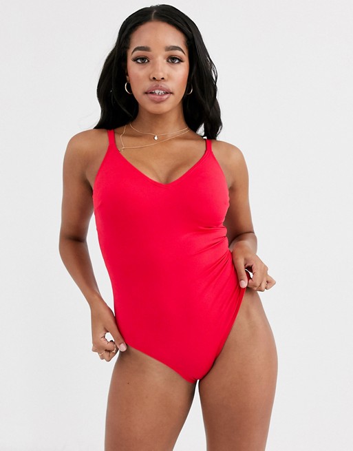Pour Moi Getaway swimsuit in red