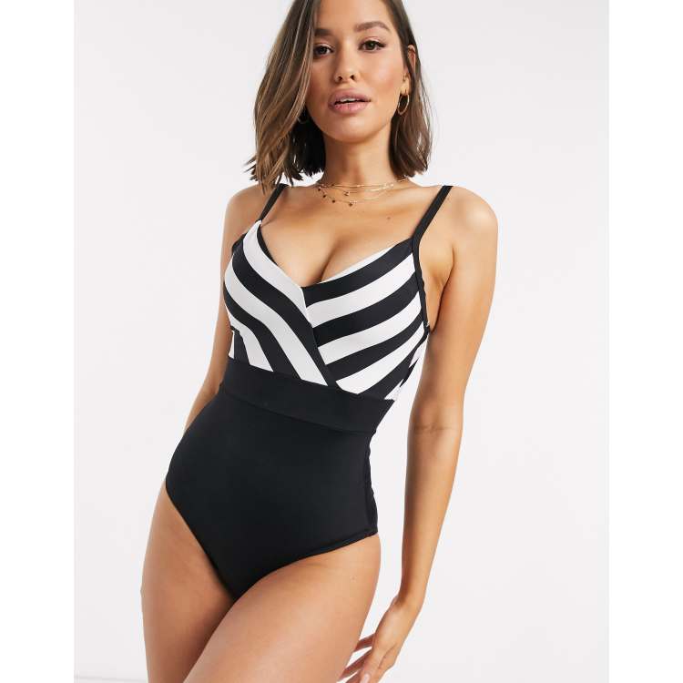 Pour Moi Radiance V-Neck High Leg Tummy Control Swimsuit