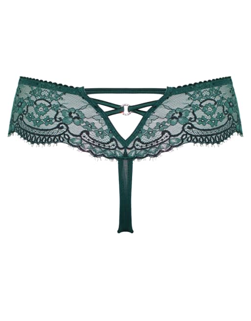Pour Moi Hollywood deep thong in green, 7 of 7