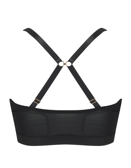 Pour Moi india Front Fastening Underwired Bralette in Black, 5 of 6