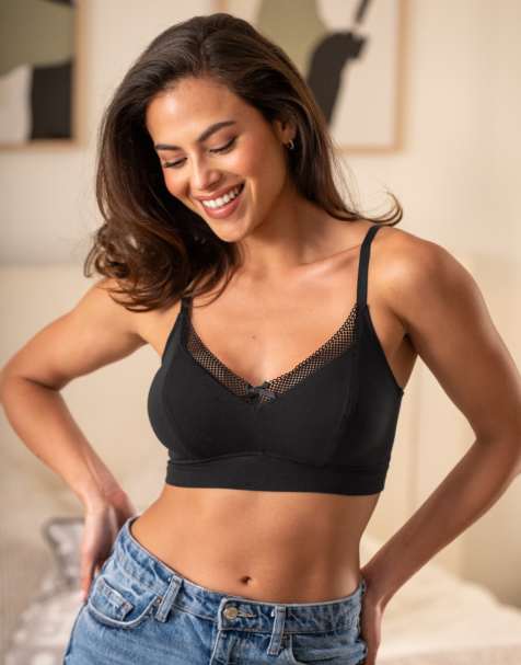 Pour Moi Love To Lounge Cotton Non Wired Bra- Black - view 1