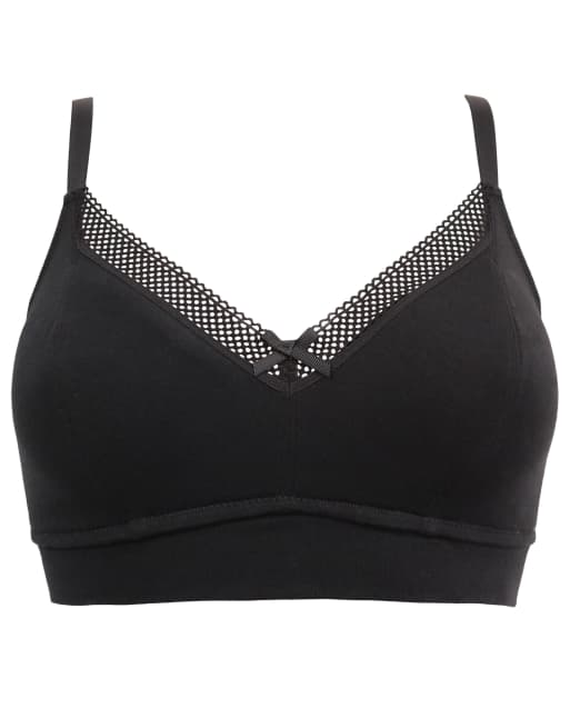Pour Moi Love To Lounge Cotton Non Wired Bra in Black, 6 of 7