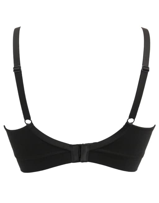 Pour Moi Love To Lounge Cotton Non Wired Bra in Black, 7 of 7