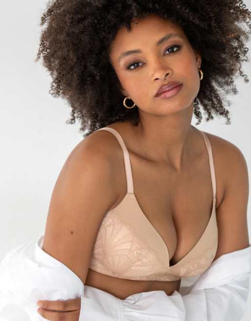 Pour Moi New Romance Padded Non Wired Tshirt Bra in Almond, 6 of 7