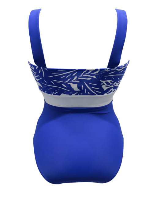 Pour Moi Palm springs colour block tummy control swimsuit in ...
