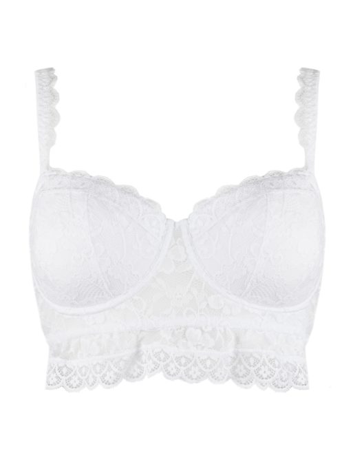 Pour Moi Rebel Longline Multiway Strapless Bra in White, 7 of 7