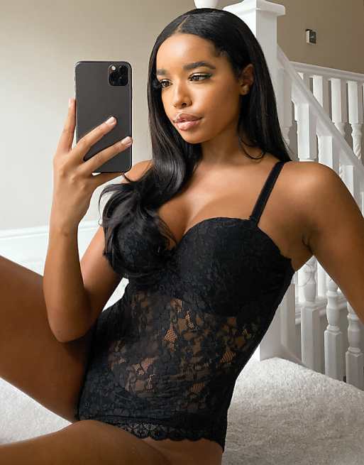 Women's Rebel Strapless Padded Underwired Body Bodysuit Pour Moi Women's Rebel Strapless Padded Underwired Body Bodysuit Pour Moi