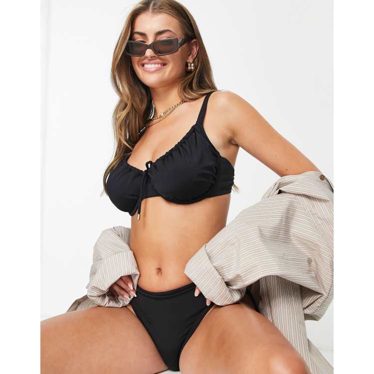 Pour Moi Santa Cruz underwired bikini top in black