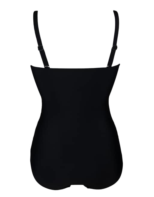 Pour Moi Santa Monica Strapless Tummy Control Swimsuit in Black, 6 of 6