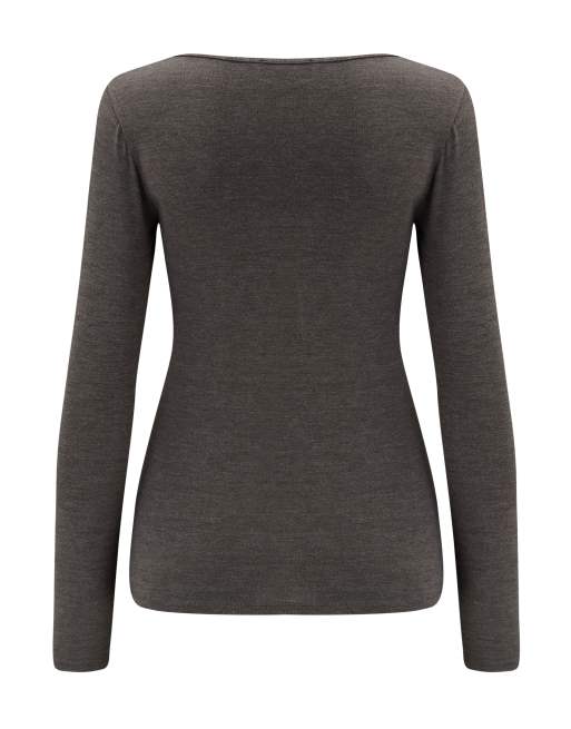 Pour Moi Second Skin Thermal Long Sleeve Top in Charcoal, 4 of 4