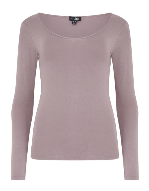 Pour Moi Second skin thermal long sleeve top in mauve, 3 of 4