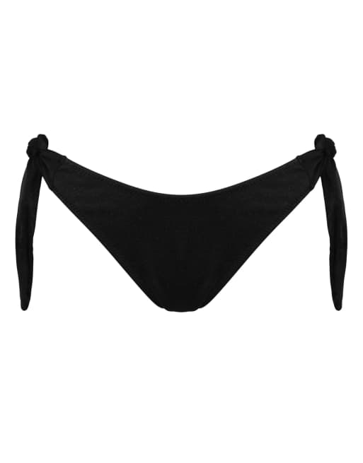 Pour Moi St Kitts Tie Side Bottoms in Black, 6 of 7