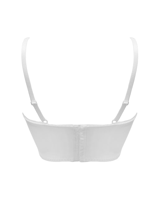 Pour Moi Swoon Underwired Bustier Bra in White, 4 of 4