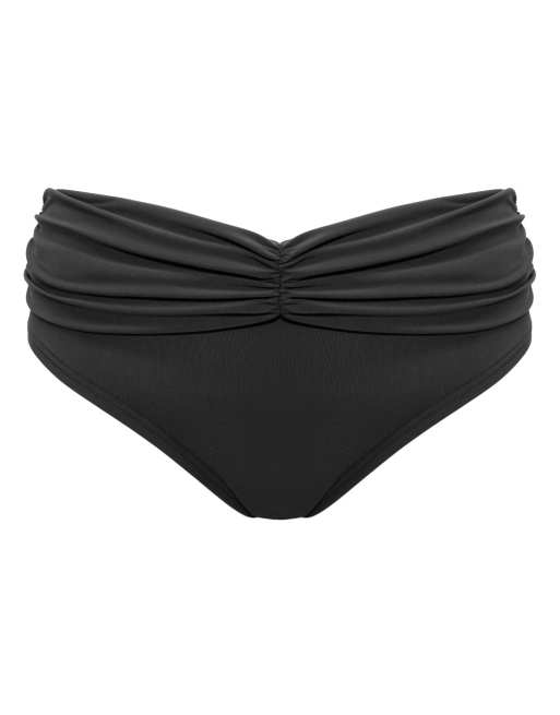 Pour Moi Tulum Luxe Matte Foldover Brief in Black, 5 of 6