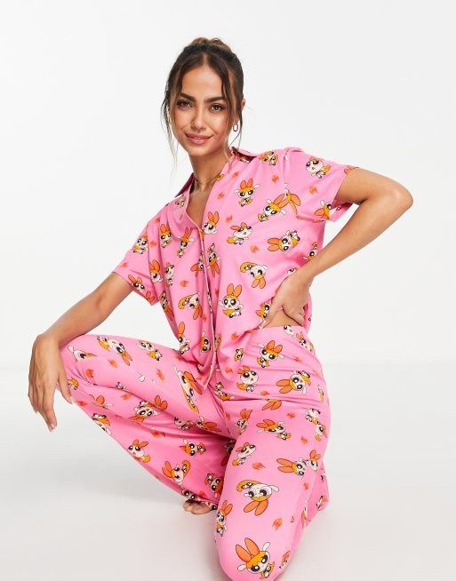 Powerpuff Girls - Blossom - Pyjamaset met uitlopende broek in roze
