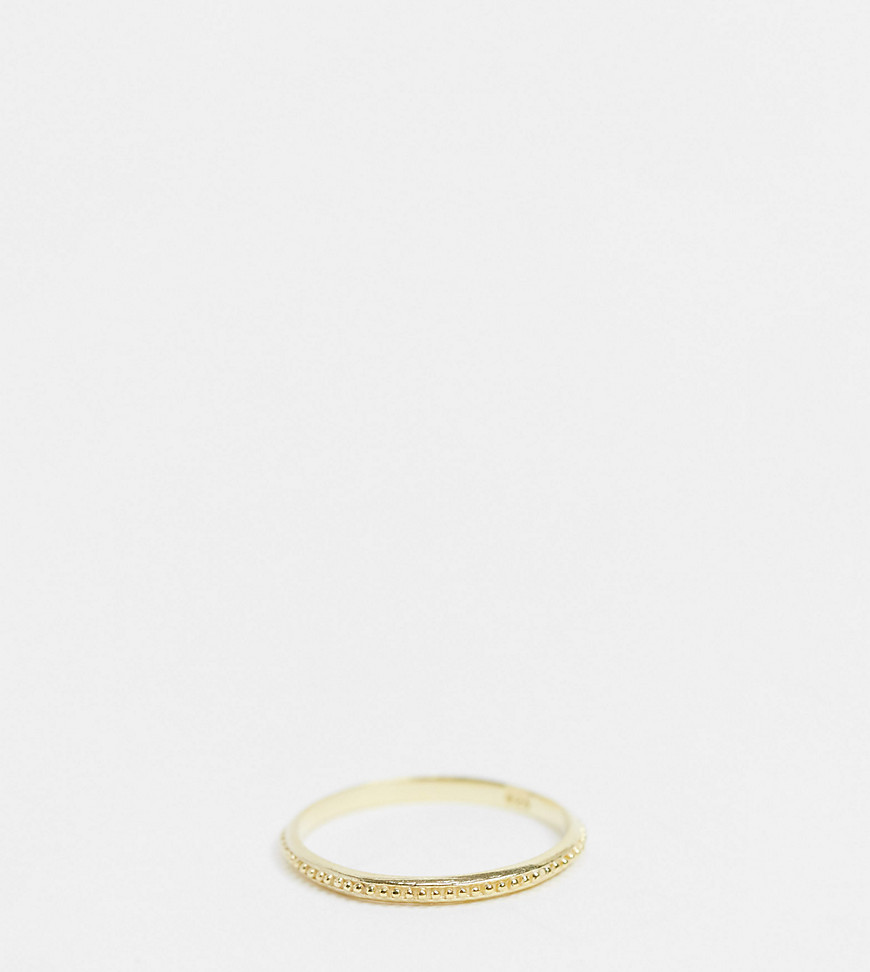фото Позолоченное кольцо из серебра с фактурным дизайном kingsley ryan-золотистый
