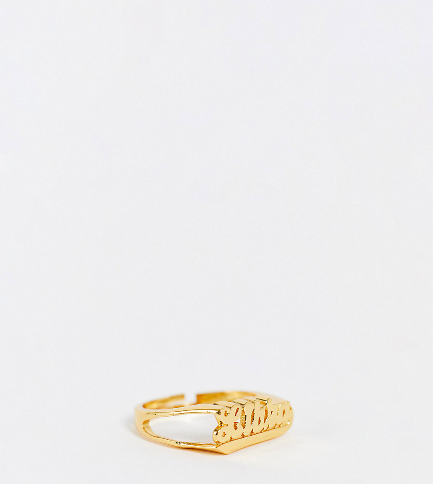 фото Позолоченное кольцо с регулируемым размером и надписью "libra" (весы) image gang-золотистый